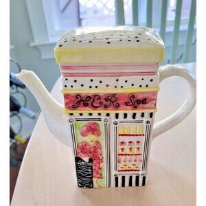 Twinings Ceramic Teapot Contemporary Style His and Hers Spa New w tags